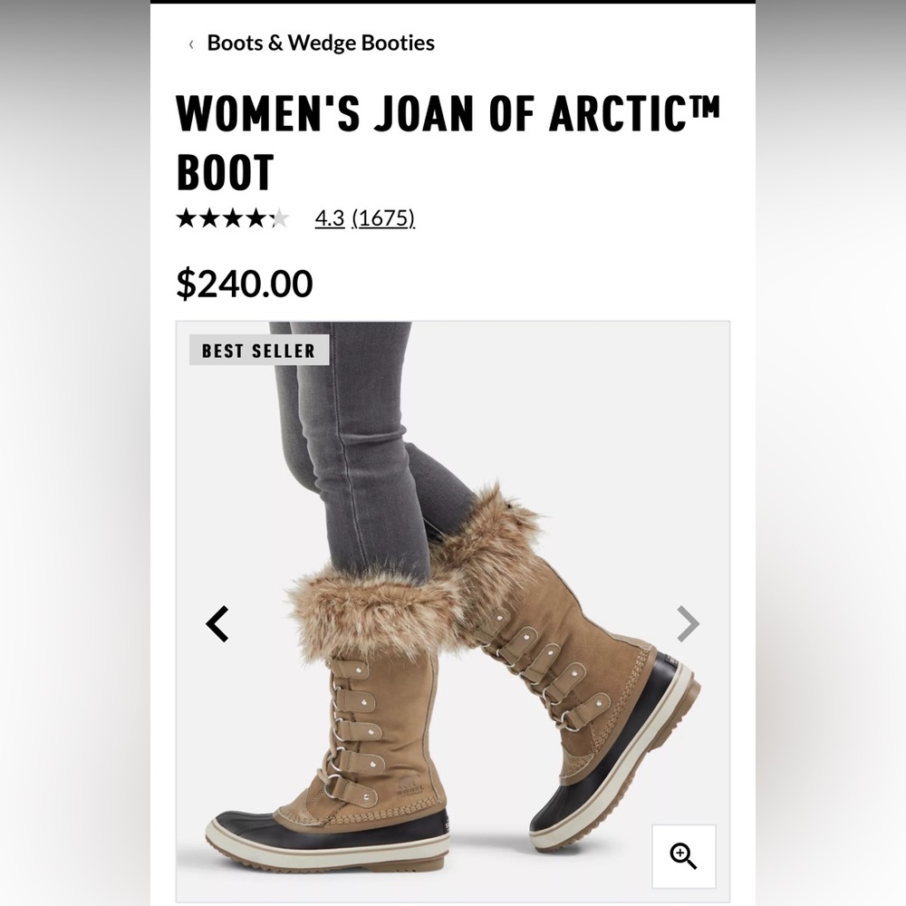 Brand new! NWOT SOREL WOMEN'S JOAN OF ARCTIC BOOT 7.5 - Picture 8 of 8